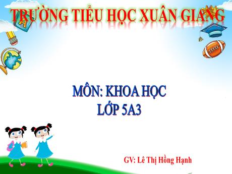 Bài giảng Khoa học Lớp 5 - Bài 26: Đá vôi - Lê Thị Hồng Hạnh