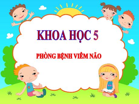 Bài giảng Khoa học Lớp 5 - Bài: Phòng bệnh viêm não