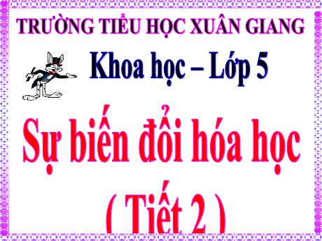 Bài giảng Khoa học Lớp 5 - Bài: Sự biến đổi hóa học (Tiết 2) - Đặng Thị Xuân