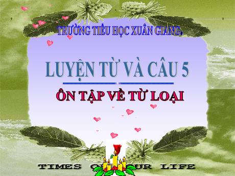 Bài giảng Tiếng Việt Lớp 5 (Luyện từ và câu) - Bài: Ôn tập về từ loại - Năm học 2023-2024 - Trường Tiểu học Xuân Giang