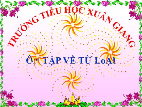 Bài giảng Tiếng Việt Lớp 5 (Luyện từ và câu) - Tuần 14, Bài: Ôn tập về từ loại - Năm học 2021-2022 - Trường Tiểu học Xuân Giang