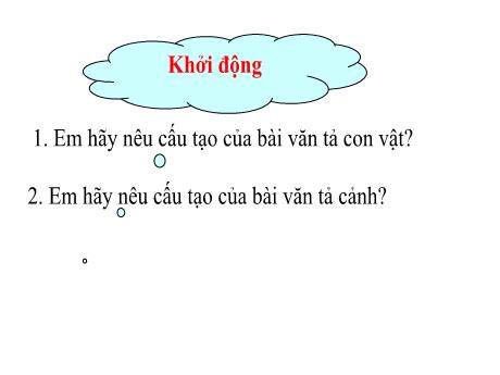 Bài giảng Tiếng Việt Lớp 5 - Tuần 31, Tiết 4: Ôn tập về tả cảnh