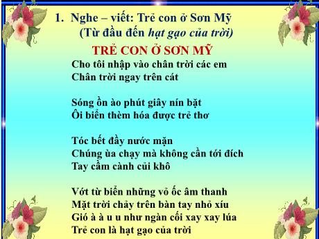 Bài giảng Tiếng Việt Lớp 5 - Tuần 35, Bài: Ôn tập cuối học kì II (Tiết 5)