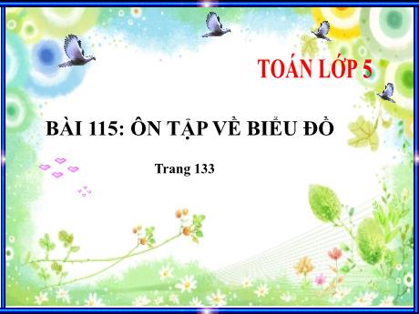 Bài giảng Toán Lớp 5 - Bài 115: Ôn tập về biểu đồ (Trang 133)
