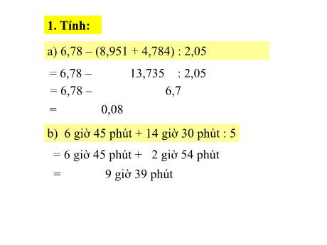 Bài giảng Toán Lớp 5 - Bài: Luyện tập chung (Trang 177) - Đặng Thị Xuân
