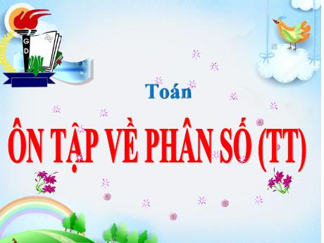 Bài giảng Toán Lớp 5 - Bài: Ôn tập về phân số (Tiếp theo)